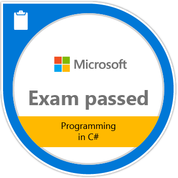 Microsoft Certified C# Programming Badge